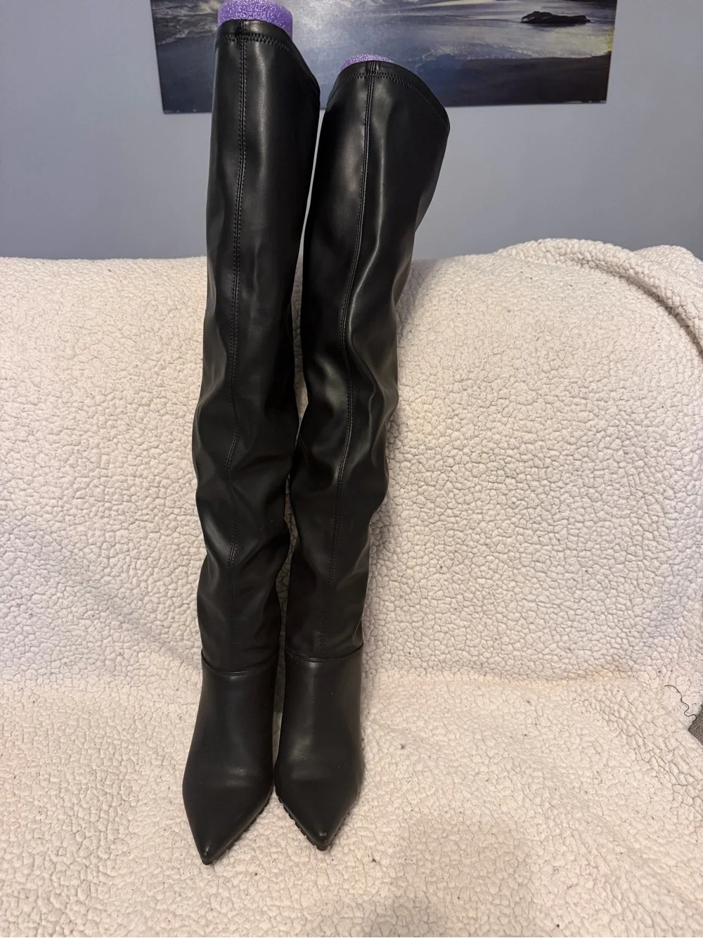 Madden Girl Black Over-the-Knee Pointed-Toe Boots